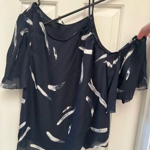 Joie cold shoulder, flutter sleeve top size small